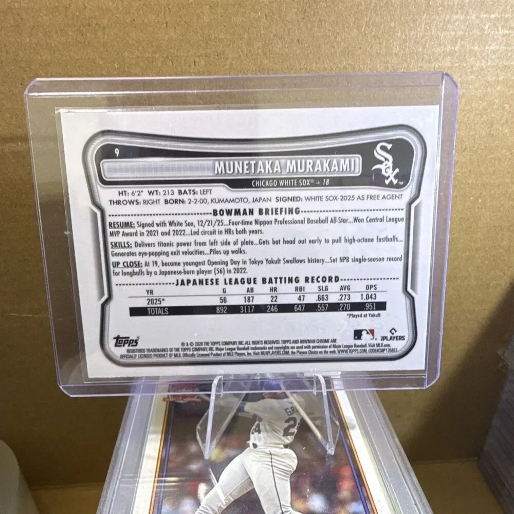 2026 Bowman Chrome Mojo Refractor Munetaka Murakami RC #9 White Sox